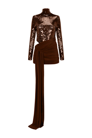 High Voltage Dress Brown