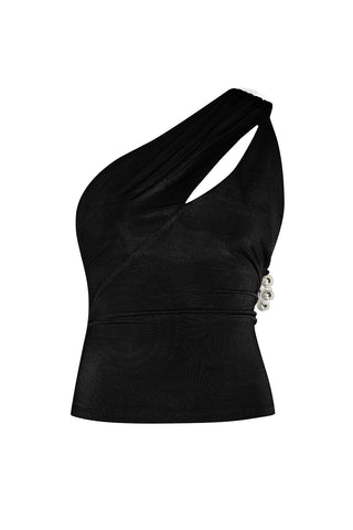 Exit Strategy Beaded Top Black
