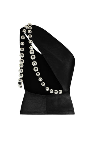 Exit Strategy Beaded Top Black