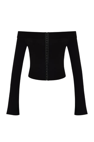 Hooked Up Top Black