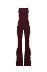 Provocatrix Jumpsuit in Burgundy