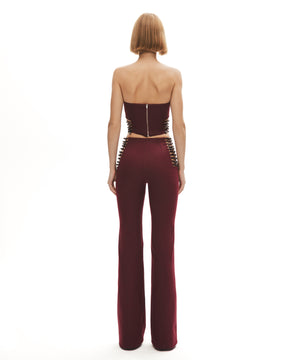 Power Trip Pants in Burgundy