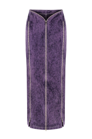 Manipulator Skirt in Purple Acid Wash