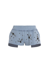 Lovestruck Embellished Shorts in Indigo