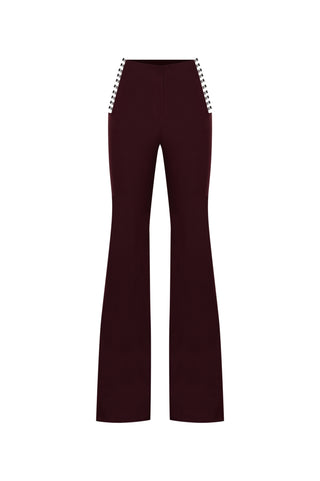 Power Trip Pants in Burgundy