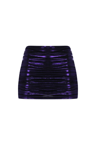 After Party Metallic Skirt in Purple