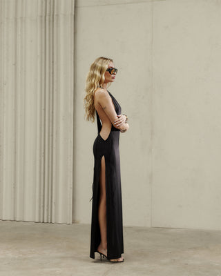 ALL EYES DRESS IN BLACK
