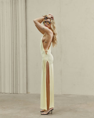 ALL EYES DRESS IN BUTTER YELLOW
