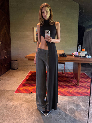 Stay Mad Asymmetric Top Black
