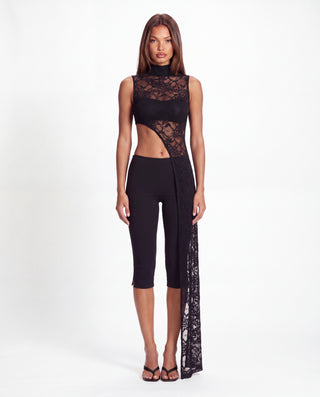 STAY MAD ASYMMETRIC LACE TOP