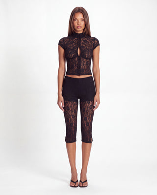 KNEE DEEP CAPRI PANTS IN LACE