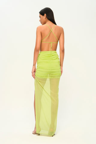Fainthearted Dress in Lime