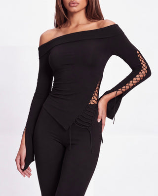 Khela No Scrubs Top women's top with decorative string detailing
