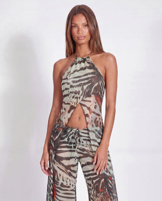 WHO IS SHE PANTS IN ANIMAL PRINT