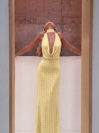 OBSESSED WITH ME MAXI DRESS IN BUTTER YELLOW