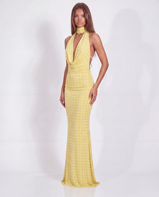 OBSESSED WITH ME MAXI DRESS IN BUTTER YELLOW