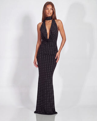 OBSESSED WITH ME MAXI DRESS IN BLACK