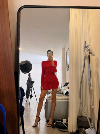 Back Off Dress Red