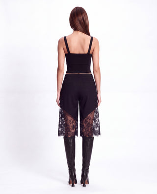 Khela Mixed Signals Pant women's jorts-style shorts with lace detailing and a knee-length cut