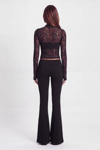 Khela No Attachment Pants women's fitted stretch trousers with teardrop-shaped cut-out details along the legs