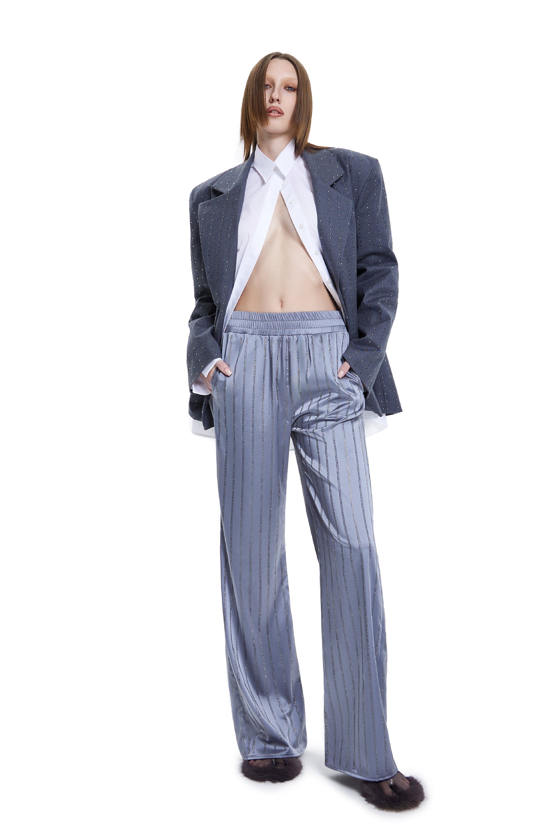 Luminescent Crystal Pant in Gray